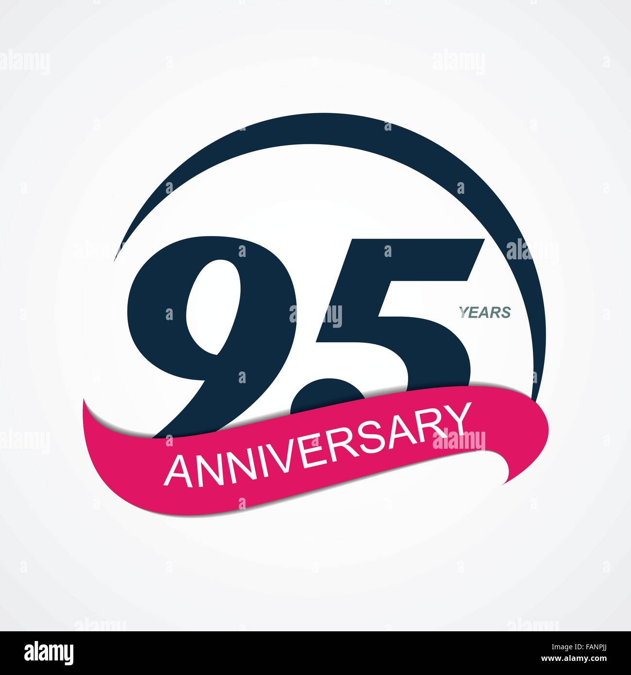 Template Logo 95 Anniversary Vector Illustration Stock Vector Image