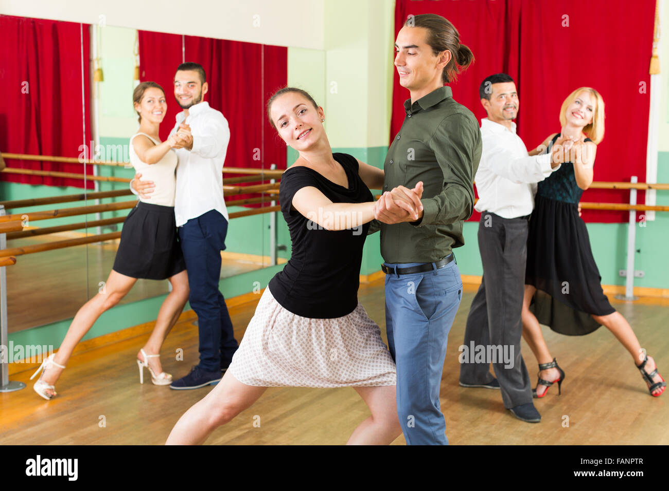 adults people having dancing class in ballroom Stock Photo - Alamy