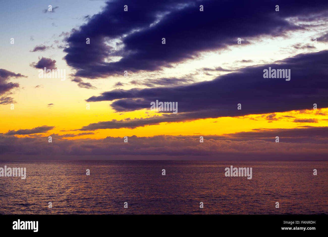beautiful sunrise over Atlantic ocean Stock Photo - Alamy