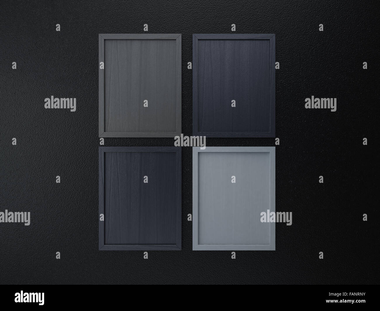 blank frame on interior wall gray tone color Stock Photo - Alamy