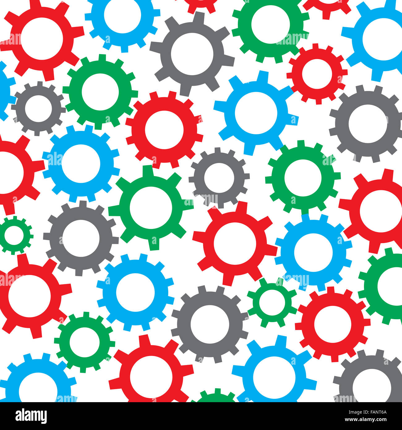 Cog wheel seamless color pattern. Gear engine industrial machine, mechanical machinery. Vector art abstract unusual fashion illu Stock Photo