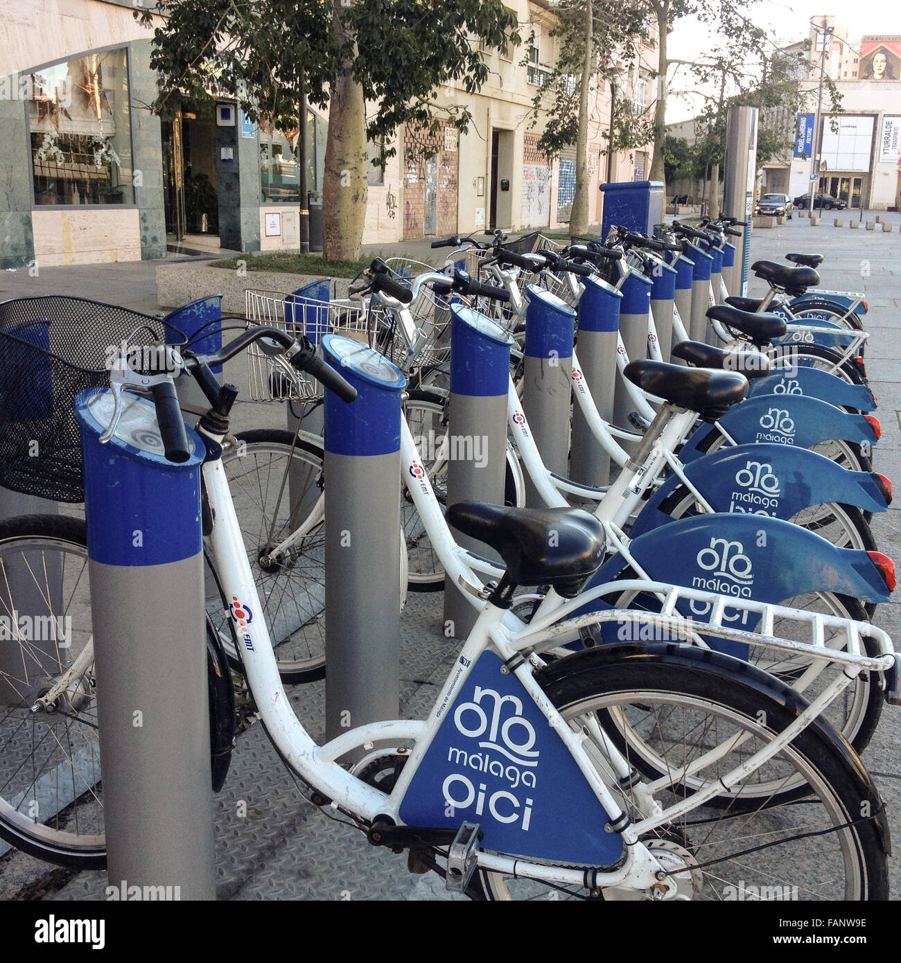 Verhoog jezelf armoede Spanje Bike rental, in Malaga, Spain Stock Photo - Alamy