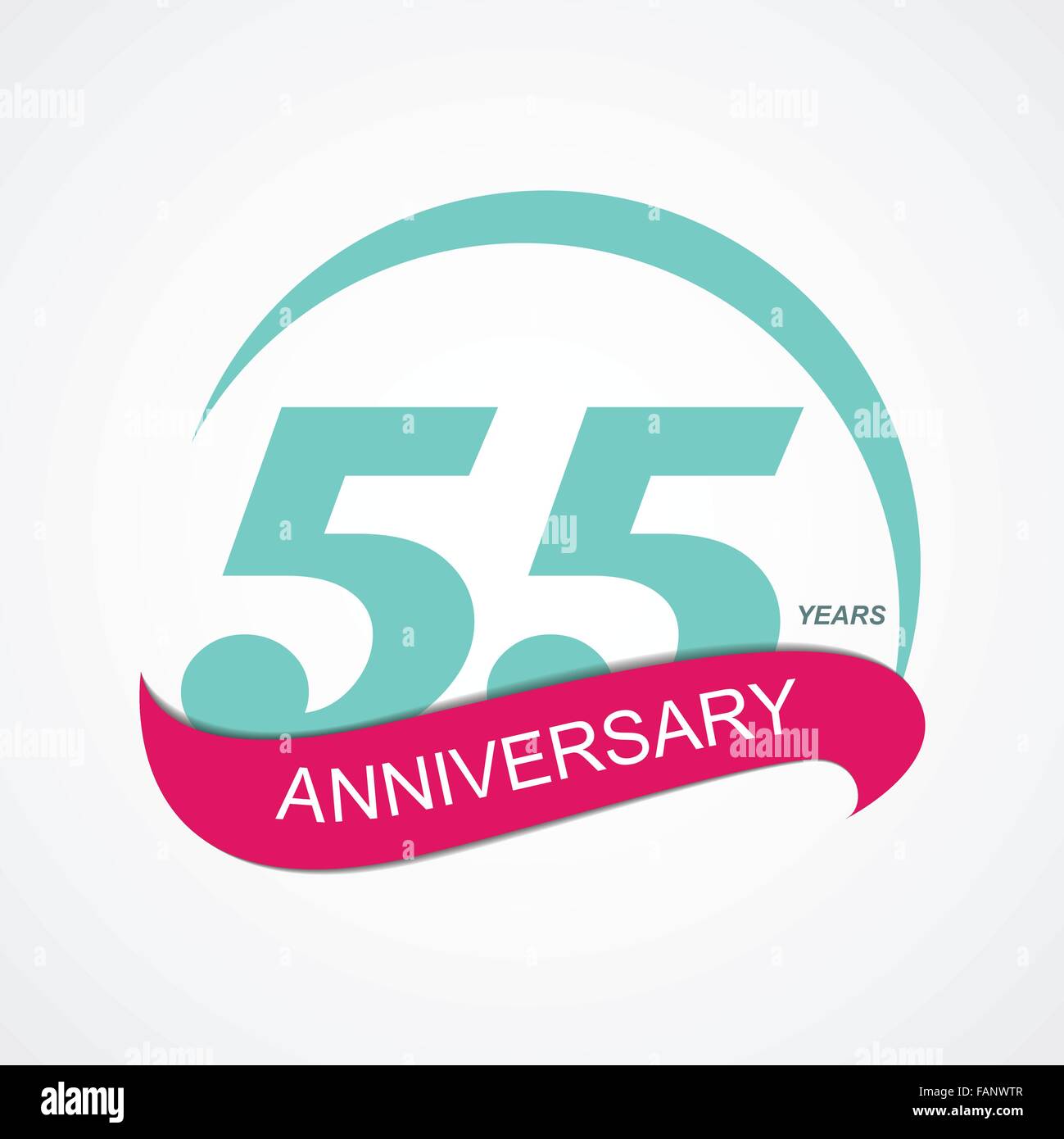 Template Logo 55 Anniversary Vector Illustration Stock Vector Image