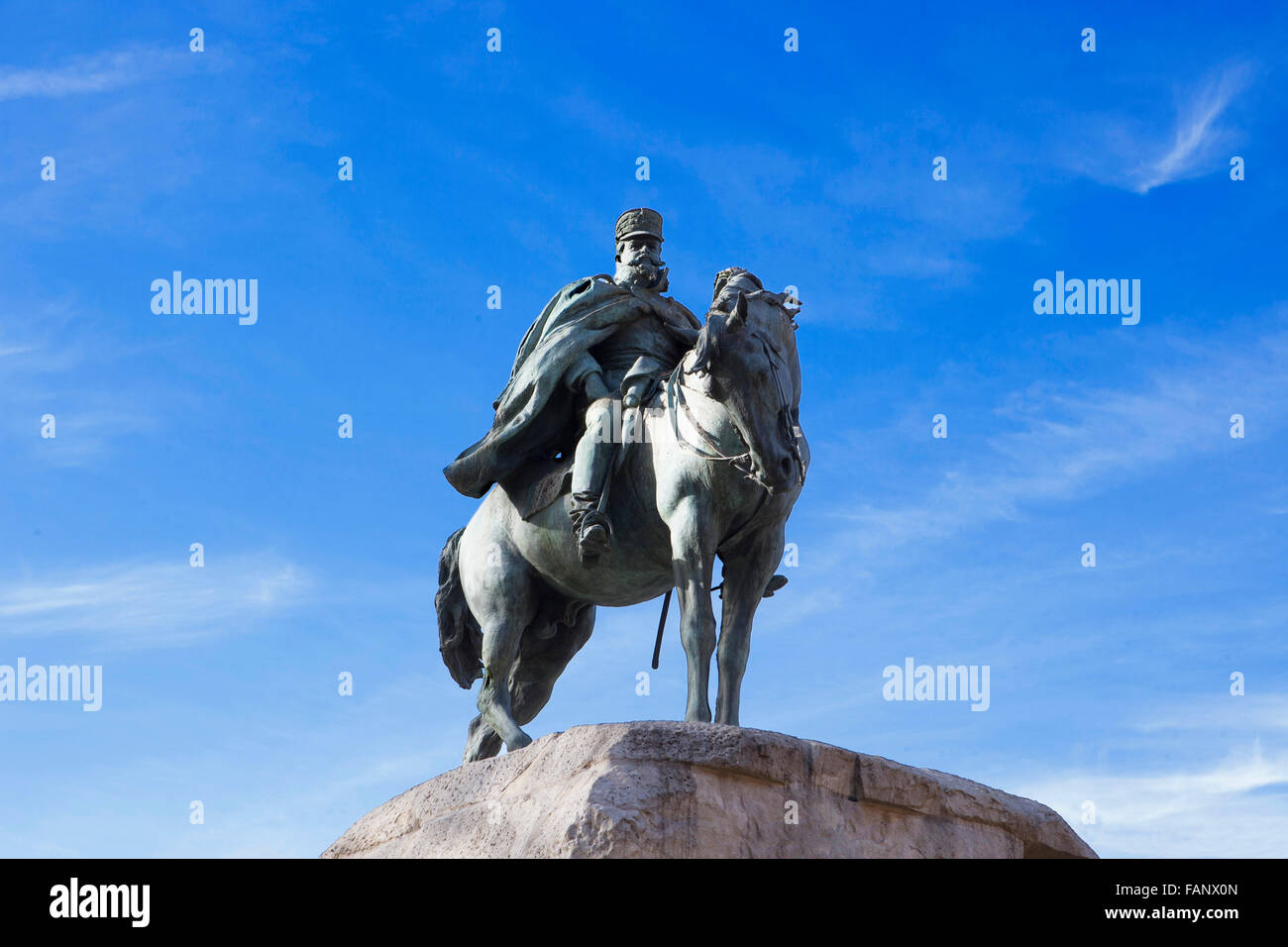 Monument to General Martinez Campos. Spanish officer, who restored Spain's Bourbon dynasty Stock Photo