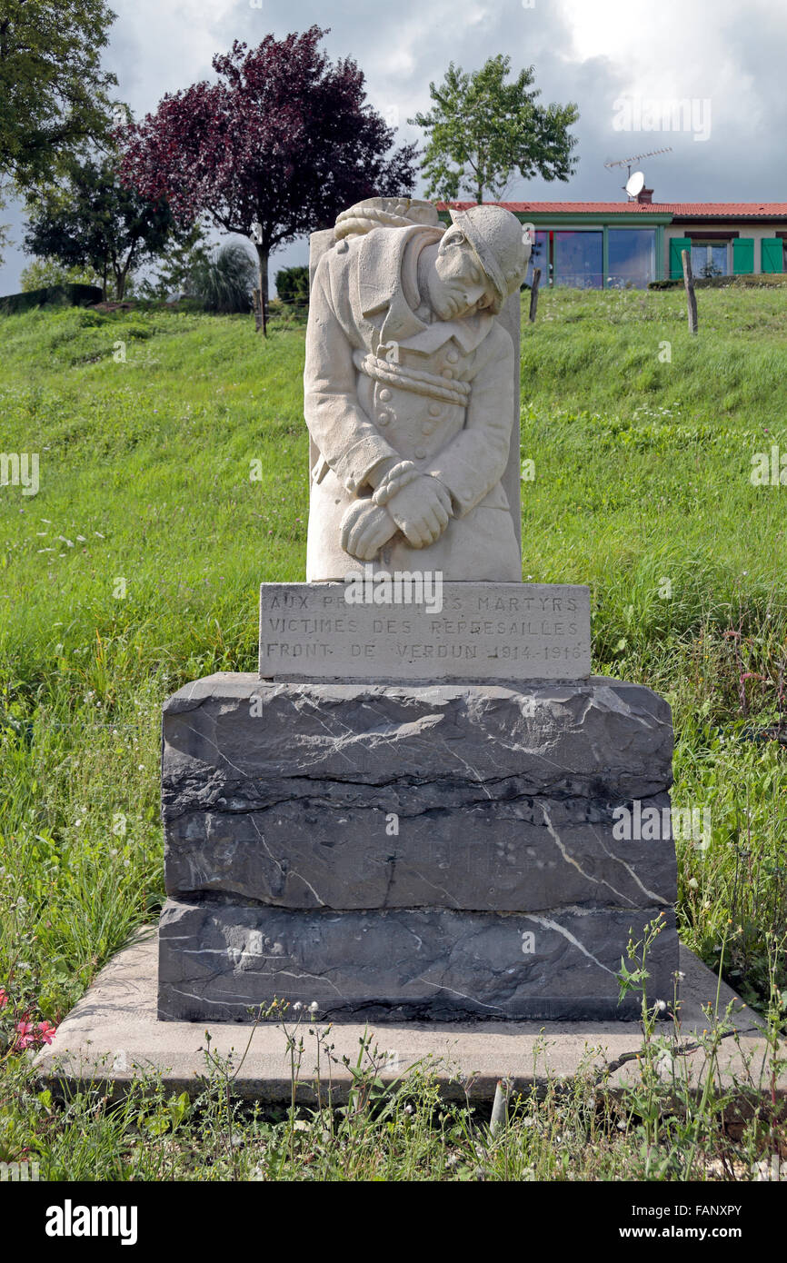 The Memorial to the victims of the Reprisals Camp (Monument aux victimes des represailles) in Flabas, Meuse, France. Stock Photo