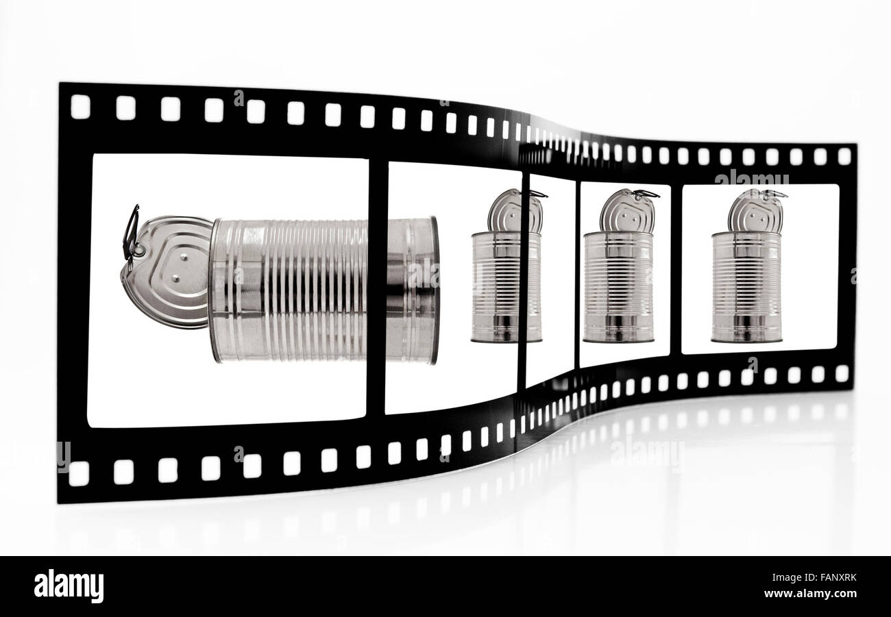 Tin can film strip Cut Out Stock Images & Pictures - Alamy