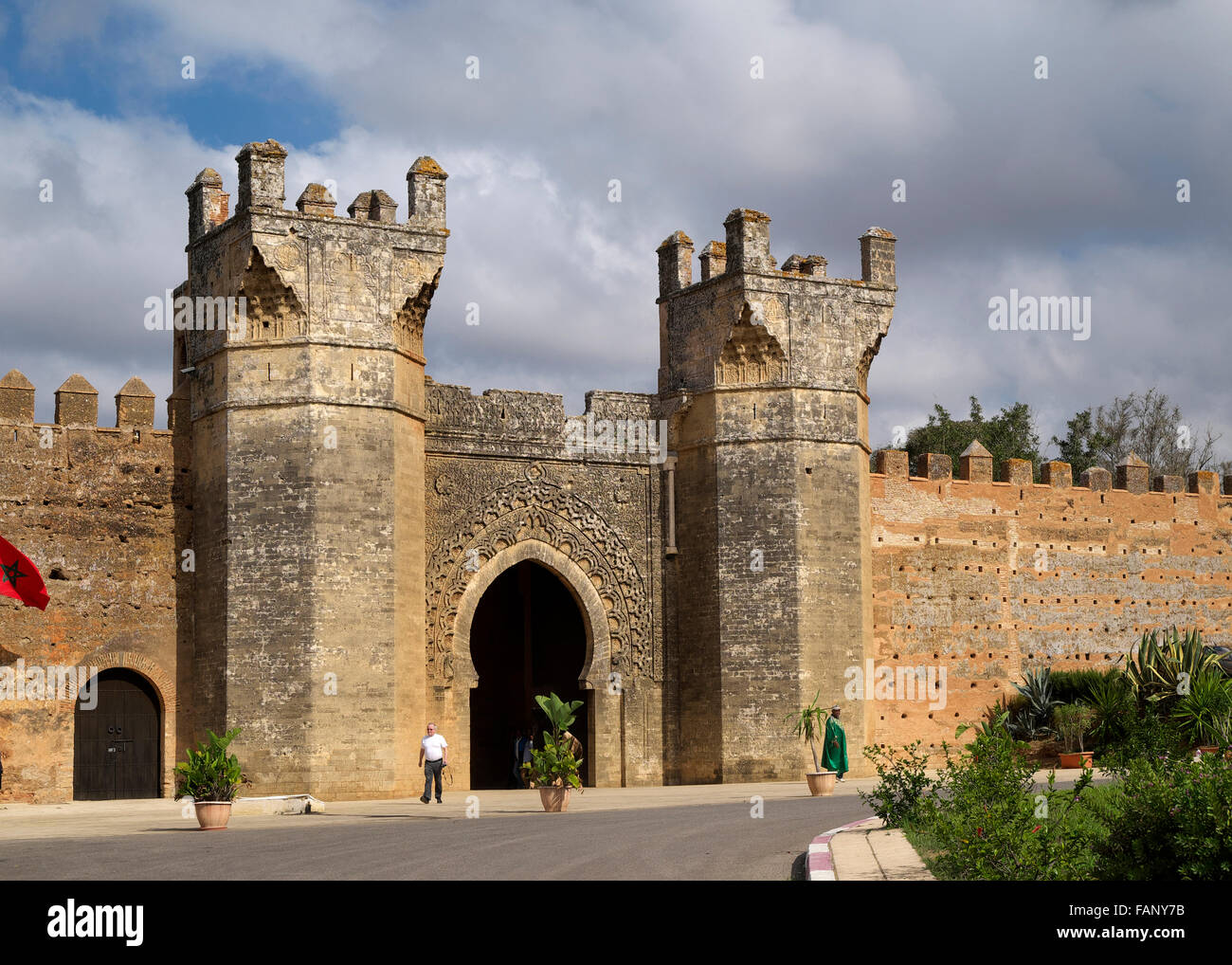 Merinidian entrance way, necropolis of Chellah, Rabat, Rabat province, Morocco Stock Photo