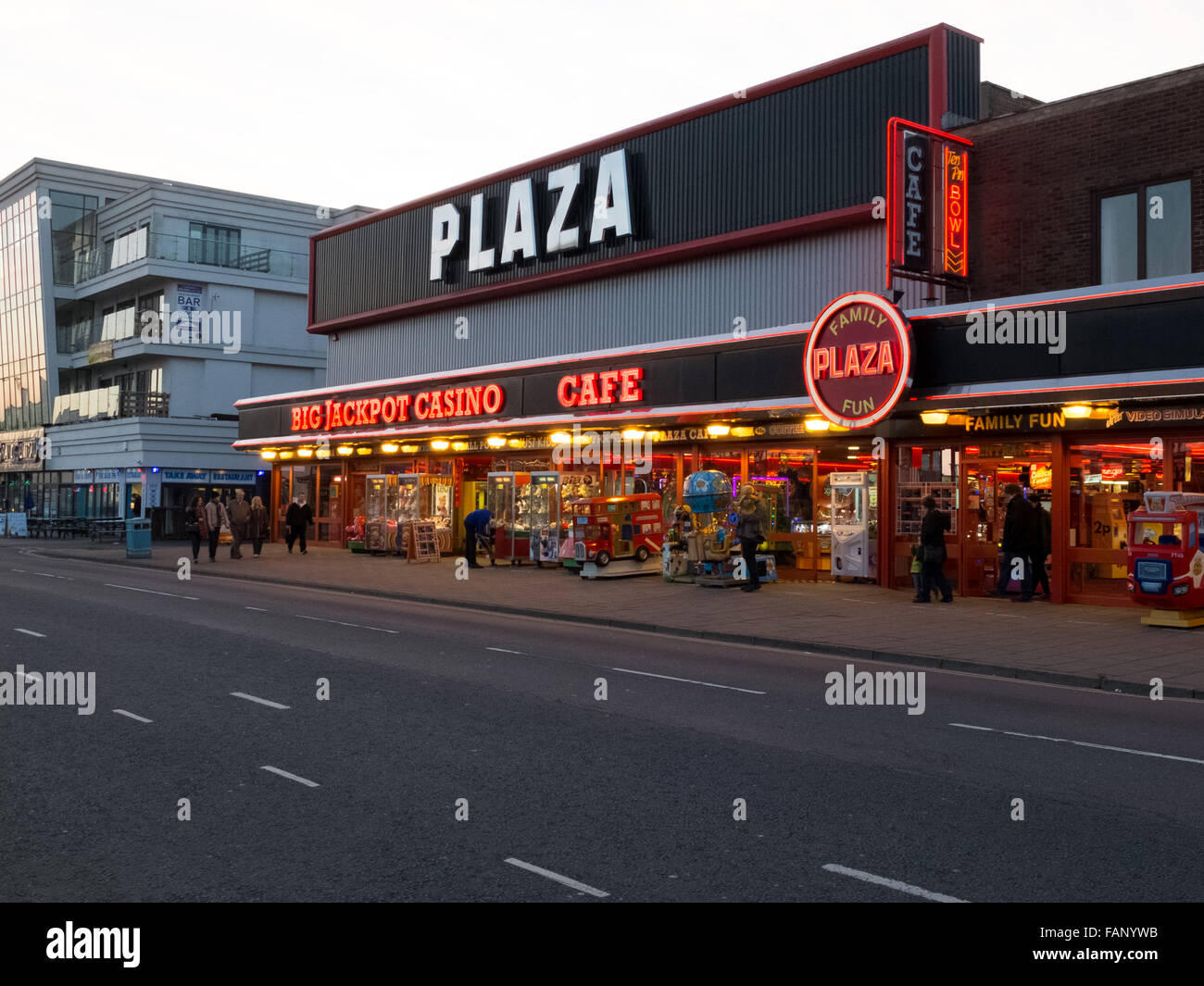 Amusement arcades along the Grand Parade in Skegness Stock Photo
