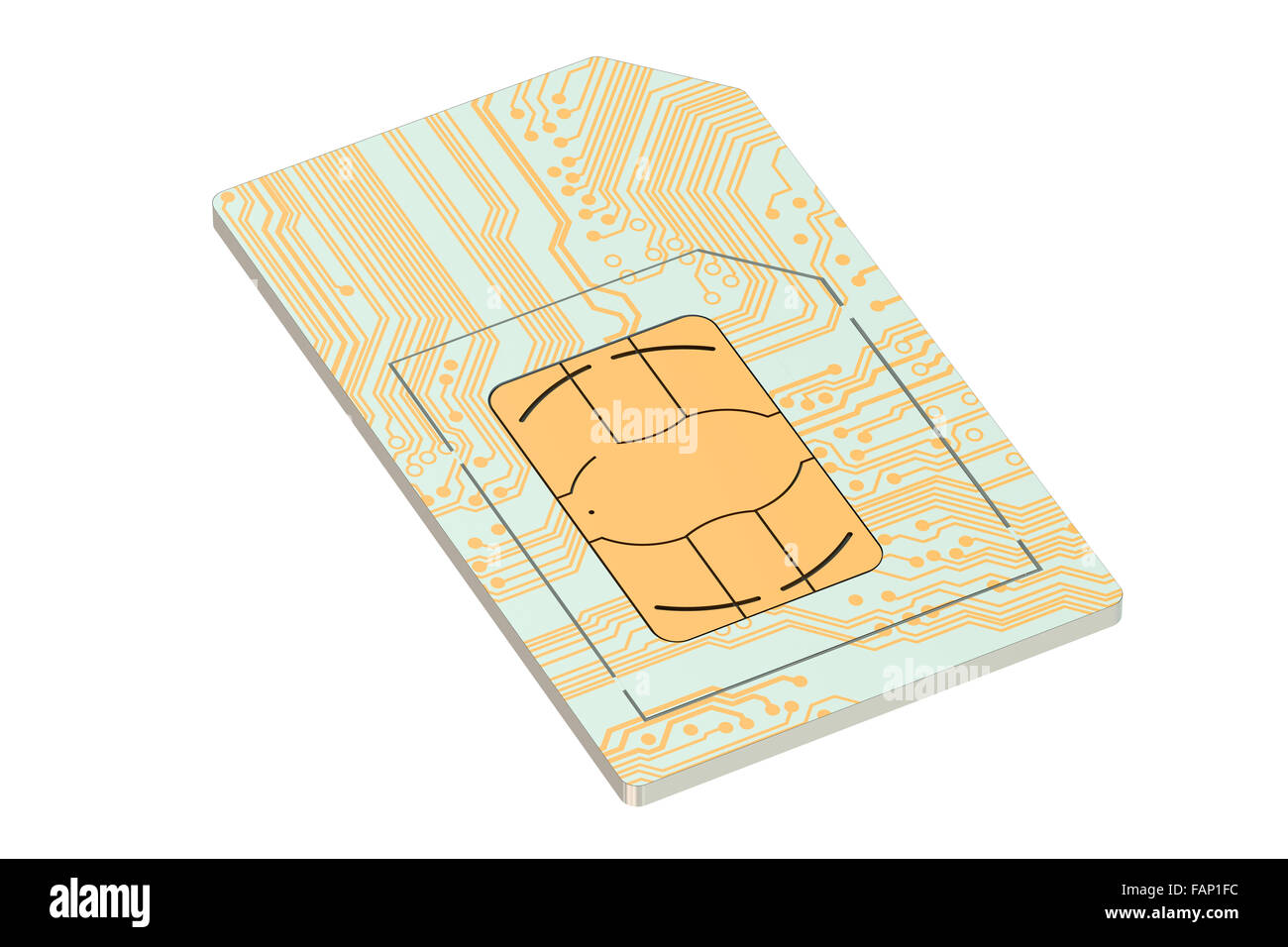SIM card  isolated on white background Stock Photo
