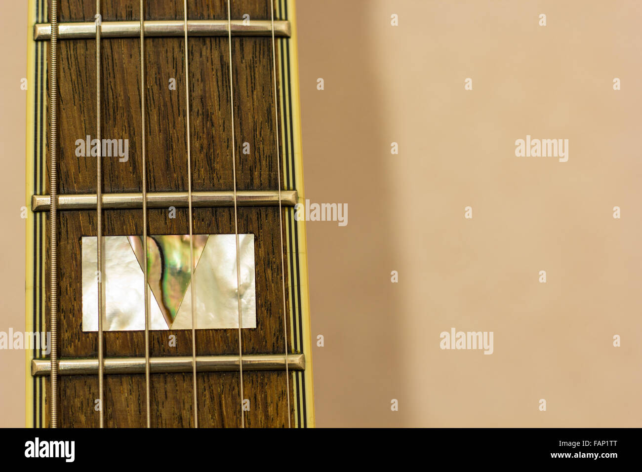 Guitar fret board Stock Photo