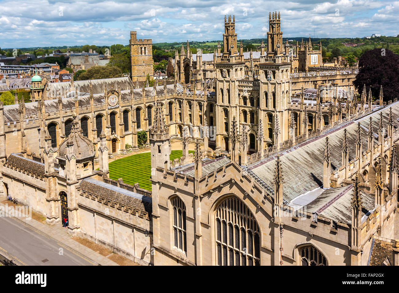 All Souls College, Oxford is a constituent college of the University of Oxford in England. Stock Photo