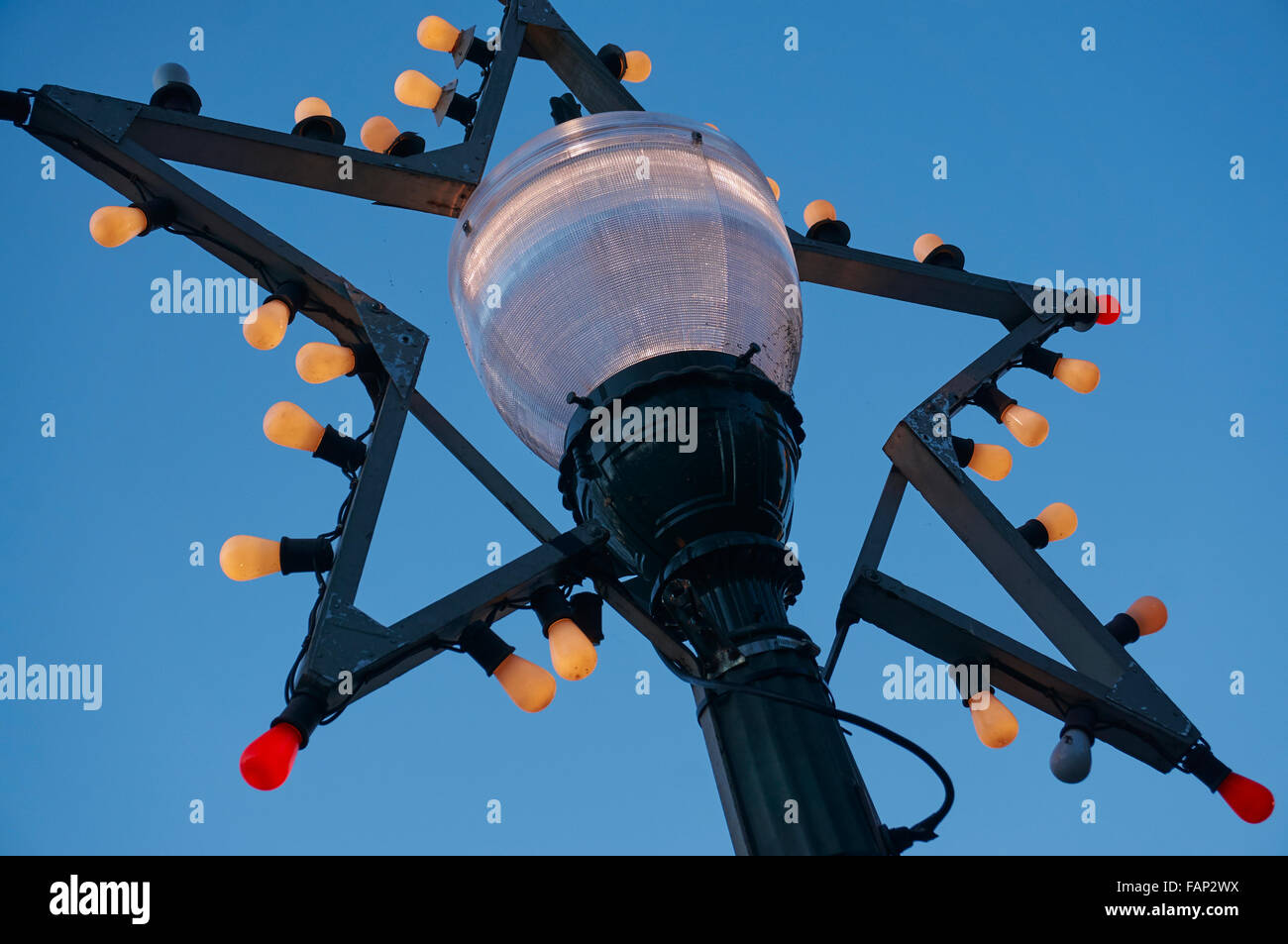 Christmas street lighting, Lititz, Lancaster County, Pennsylvania, USA