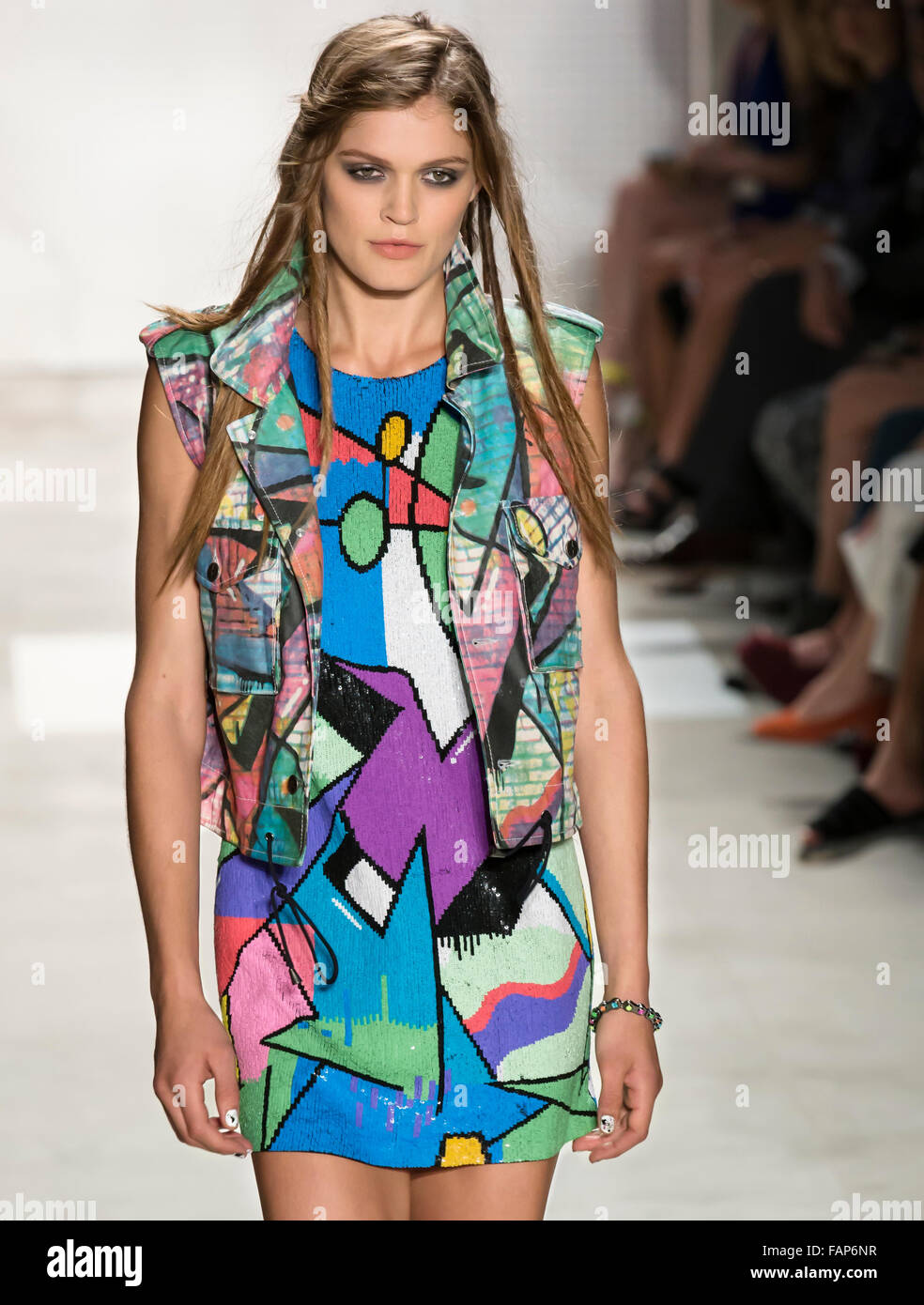 New York, NY September 11, 2015 Rebekah Underhill walks the runway