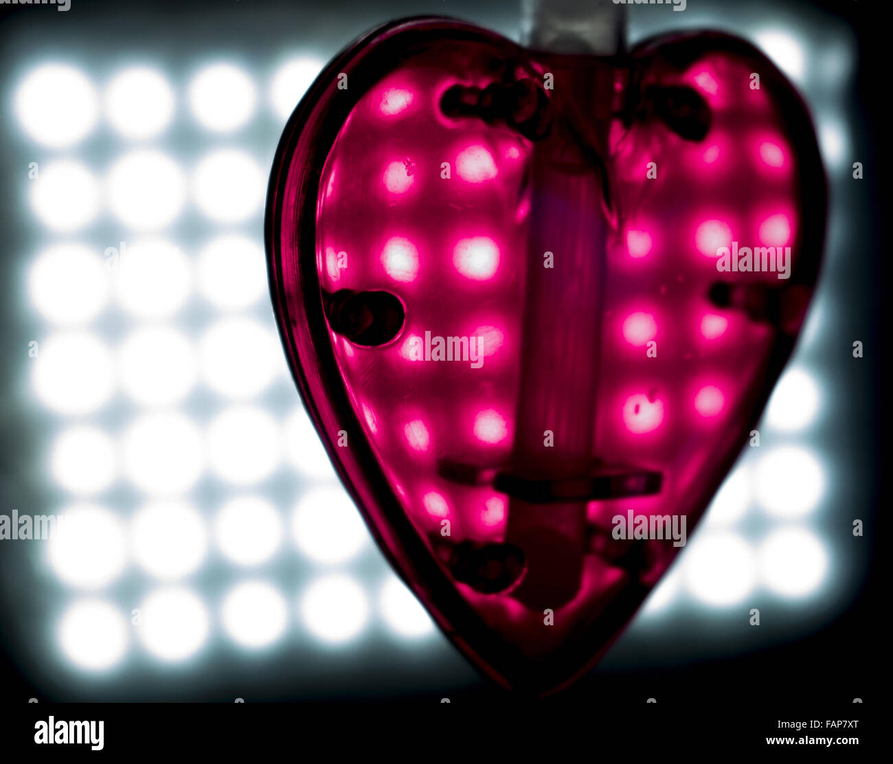 Valentine's Day pink love heart shape artistic color photo Stock Photo ...