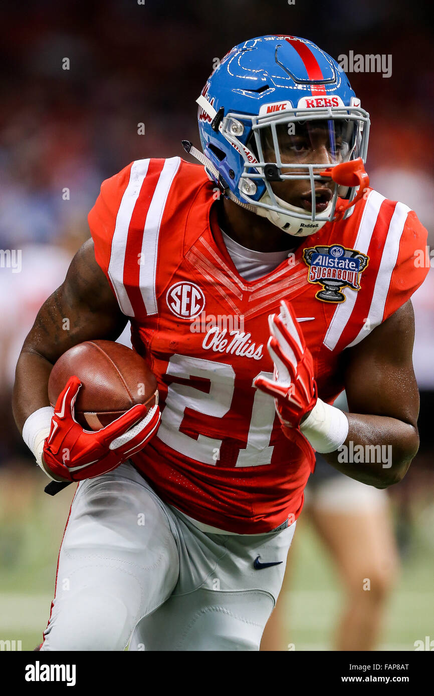 January 01, 2016 - Ole Miss Rebels linebacker Terry Caldwell (21) during the game between the Ole Miss Rebels and the Oklahoma State Cowboys at the Mercedes-Benz Superdome in New Orleans, LA. Stephen Lew/CSM Stock Photo