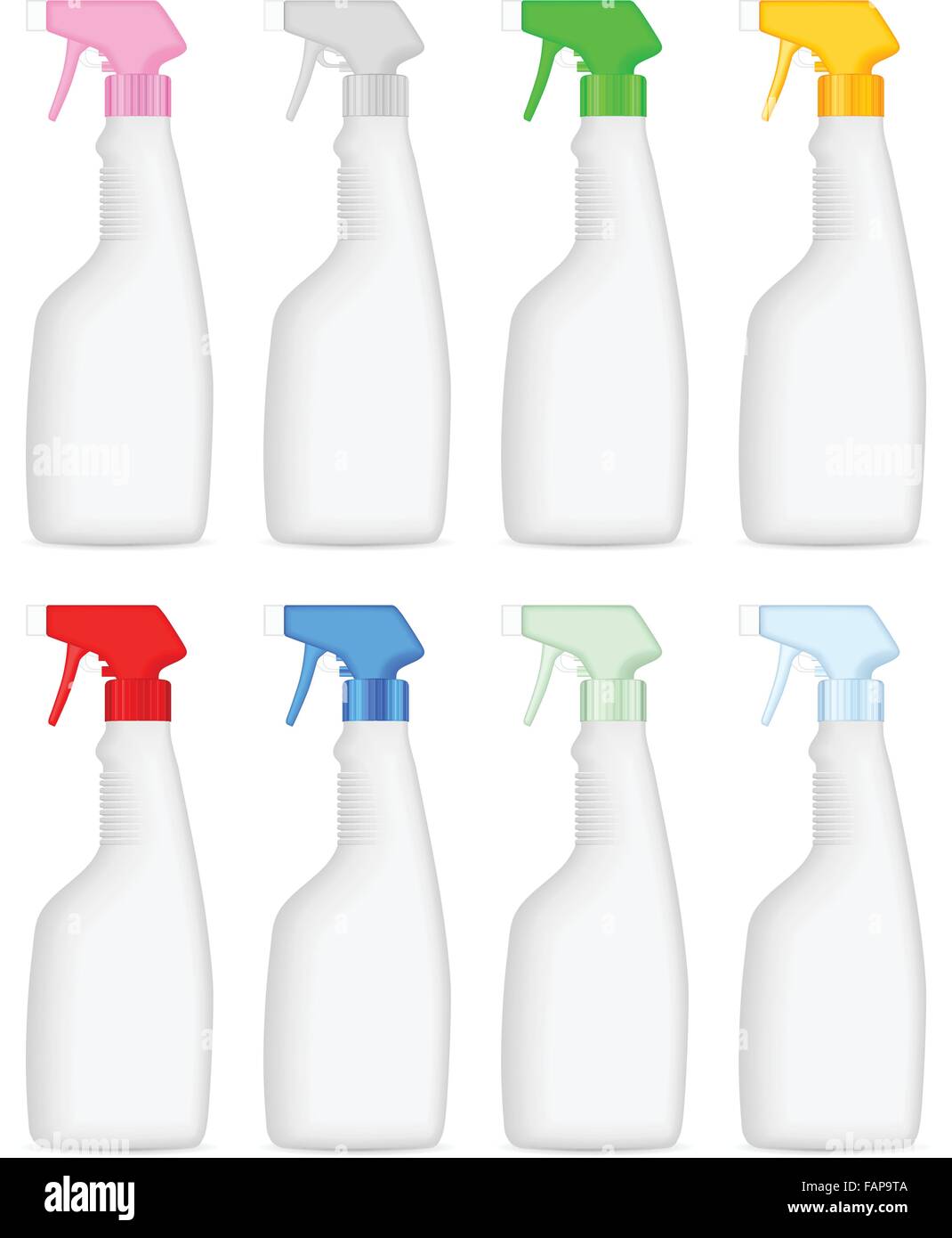 Cleaning spray bottle set on a white background. Vector illustration ...