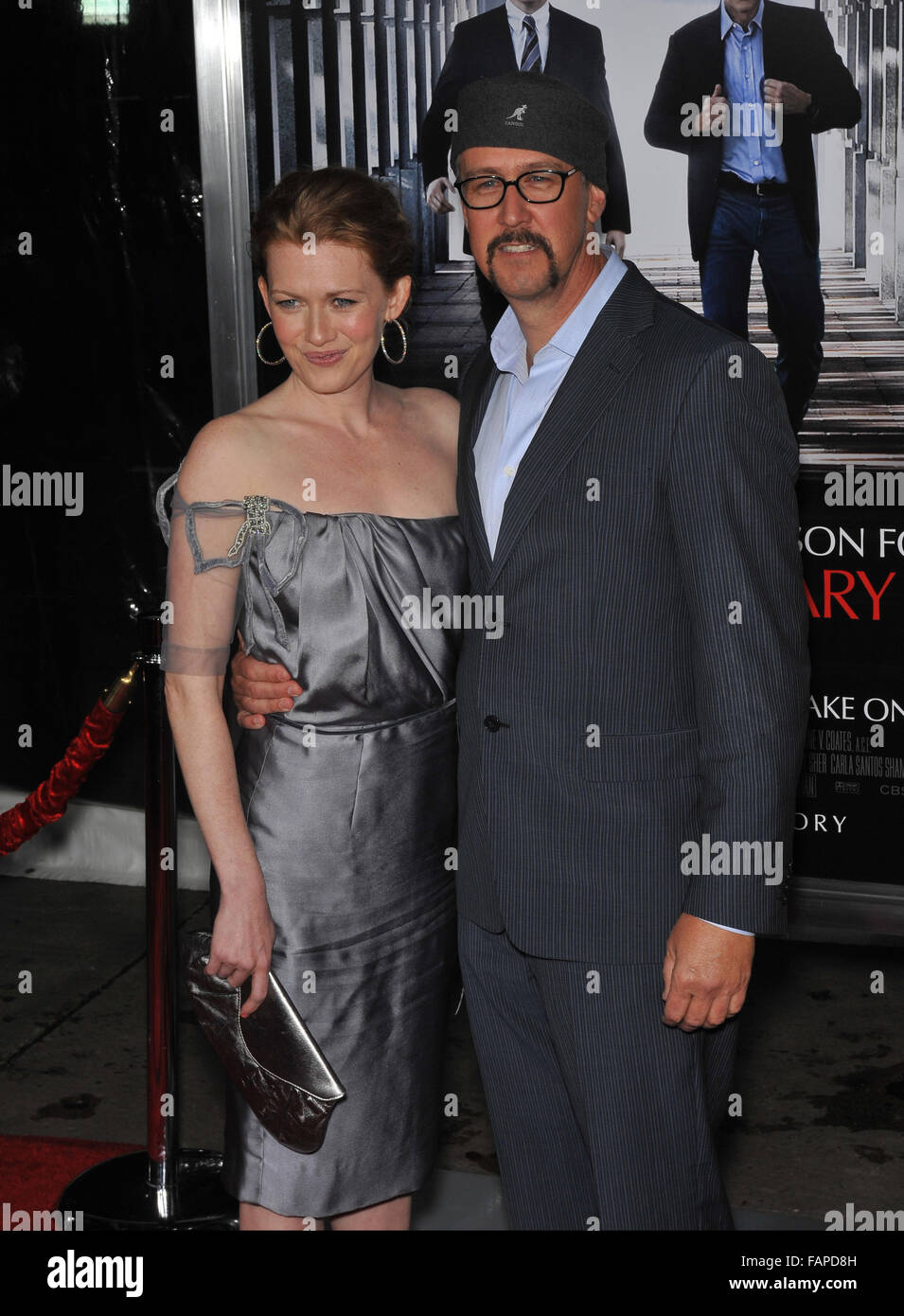 LOS ANGELES, CA - JANUARY 19, 2010: Mireille Enos & husband Alan Ruck