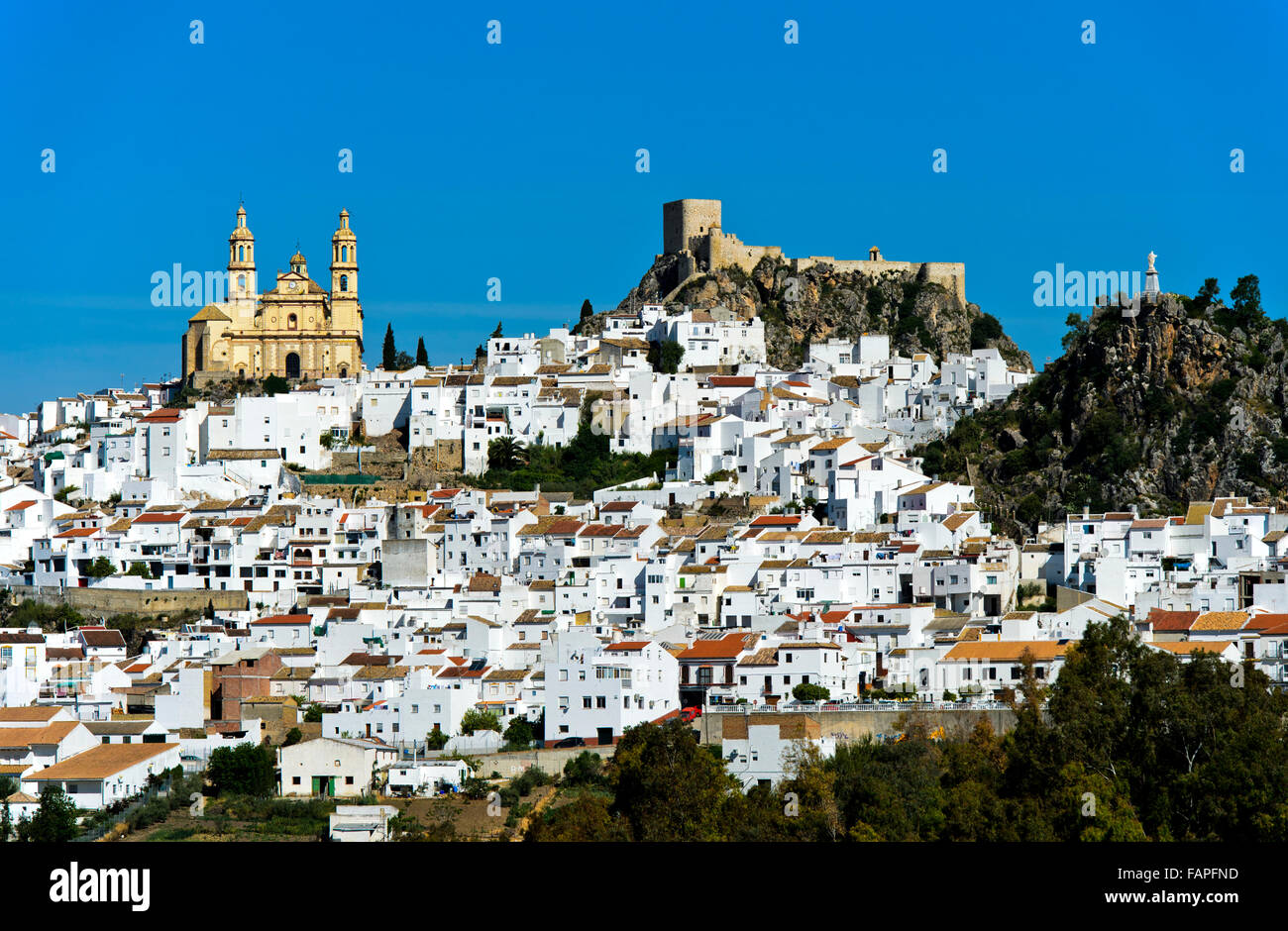 The White Town, Pueblo Blanco, Olvera, Cádiz province, Andalusia, Stock Photo - Alamy
