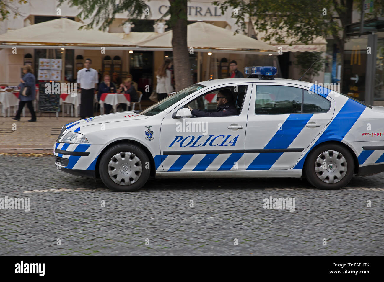 Police Car in Lisbon Portugal Stock Photo Alamy