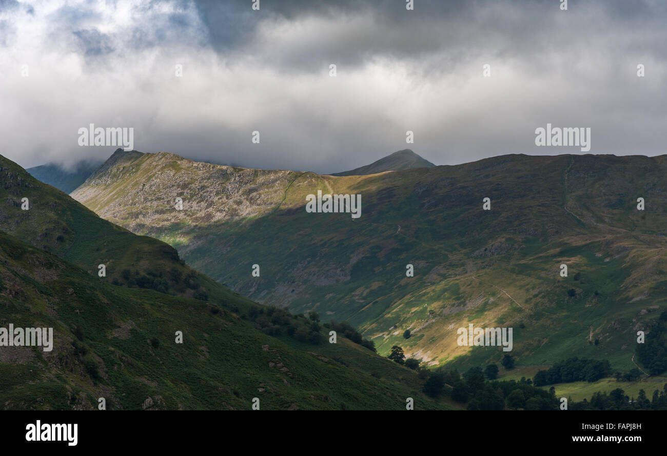 Striding Edge from Boardale Hause Stock Photo