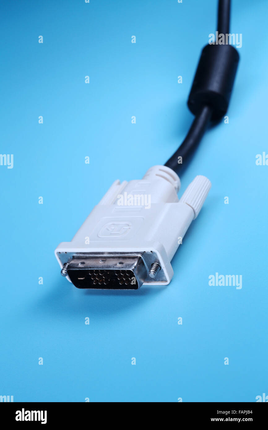close up of the monitor cable Stock Photo