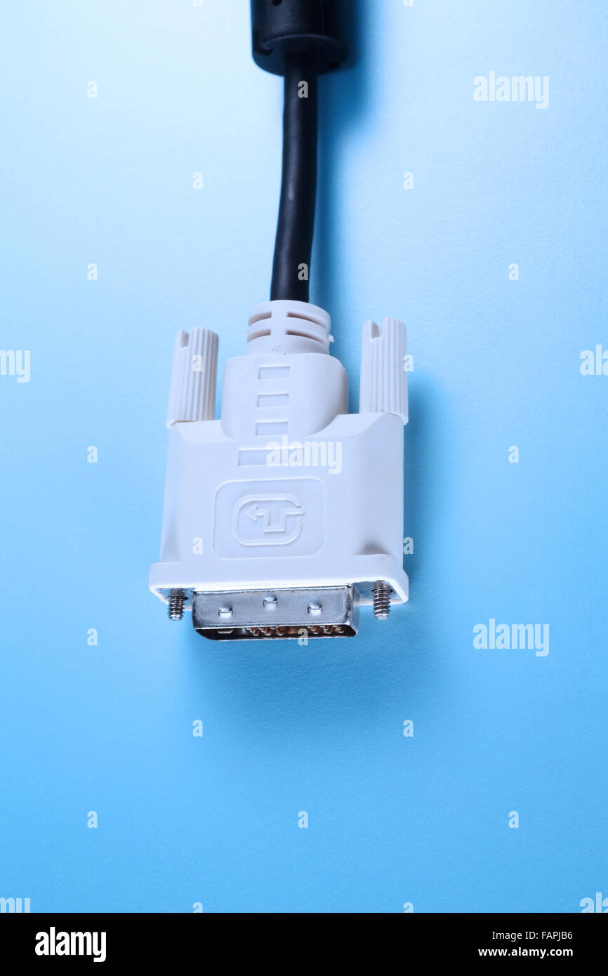 close up of the monitor cable Stock Photo
