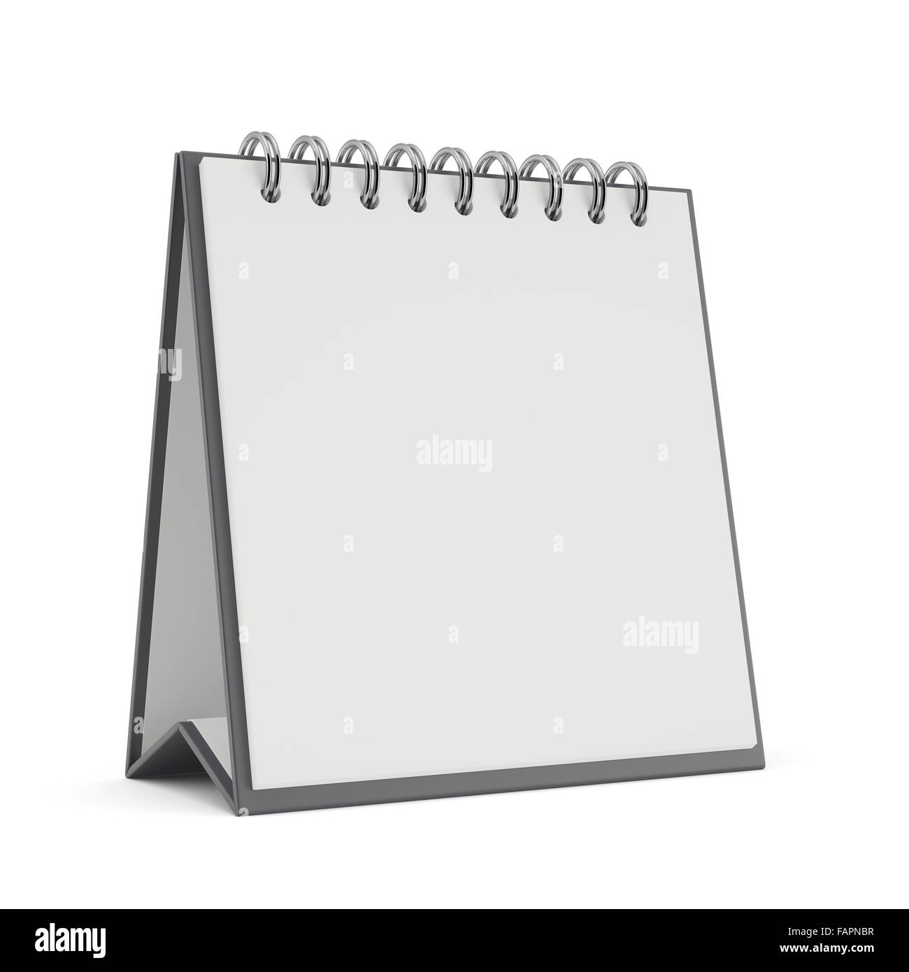 3d blank desktop calendar isolated on white background Stock Photo - Alamy