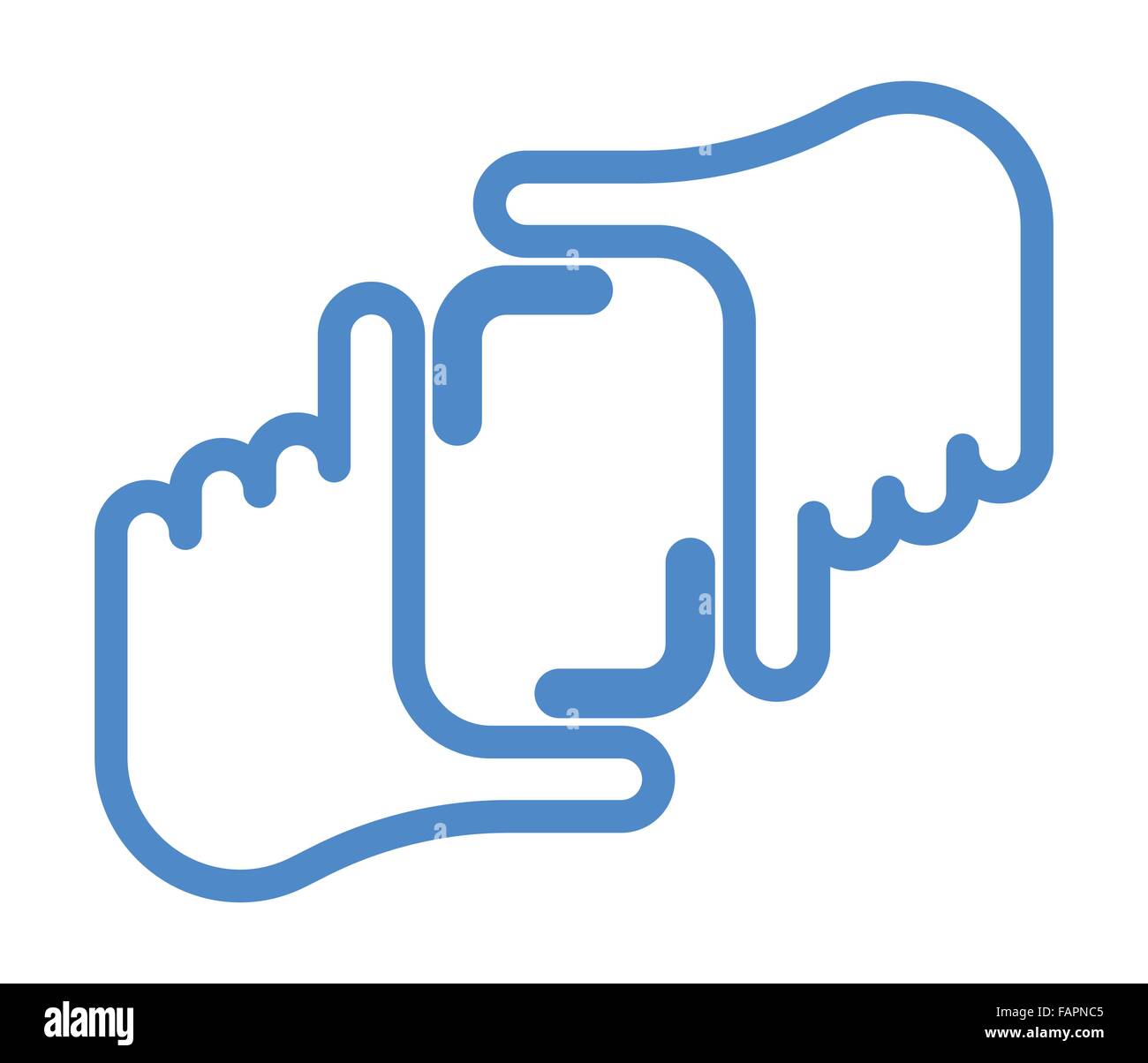 Virtual Hand Vector Flat style vector human hands showing virtual conceptual idea Stock ...
