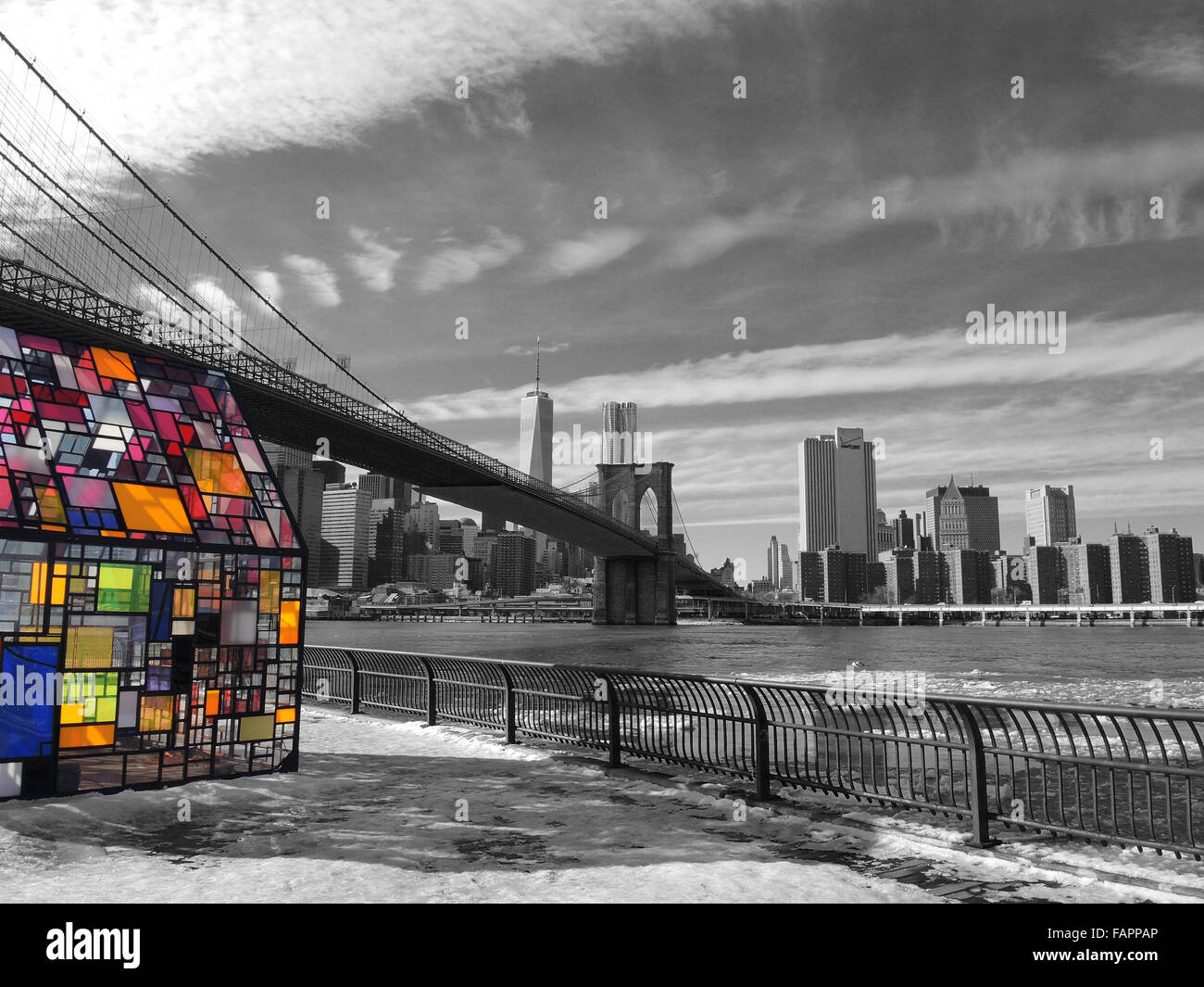 Brooklyn bridge park winter hi-res stock photography and images - Alamy