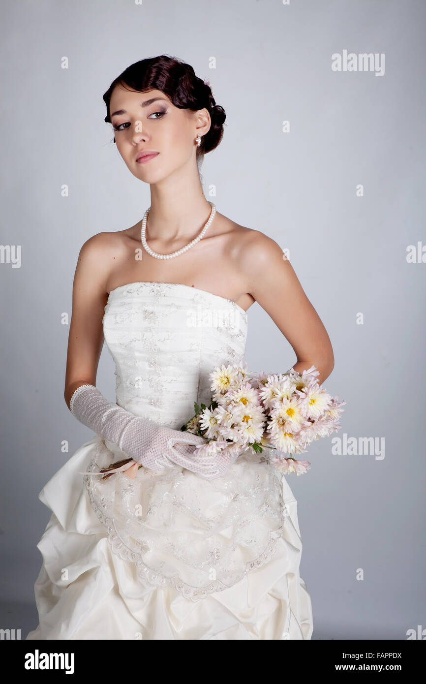 Bride portrait in studio Stock Photo - Alamy