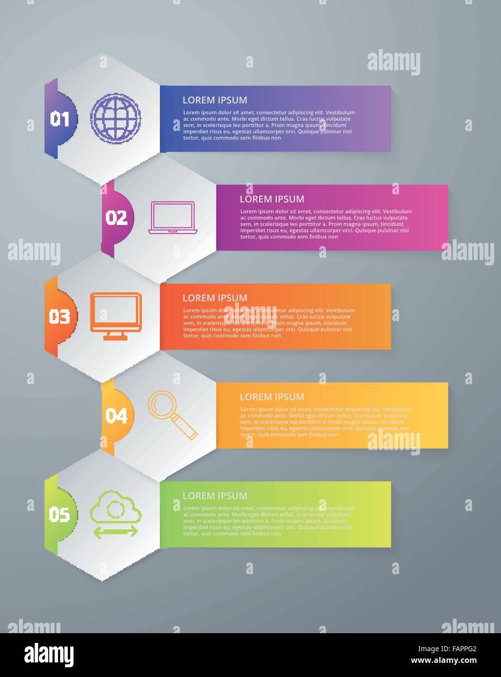 Vector illustration infographics of hexagons Stock Vector Image & Art ...