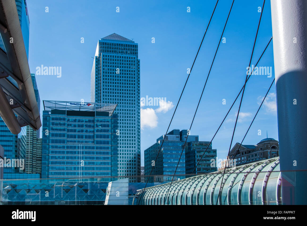 One Canada Square, Canary Wharf, London, England, U.K. Stock Photo