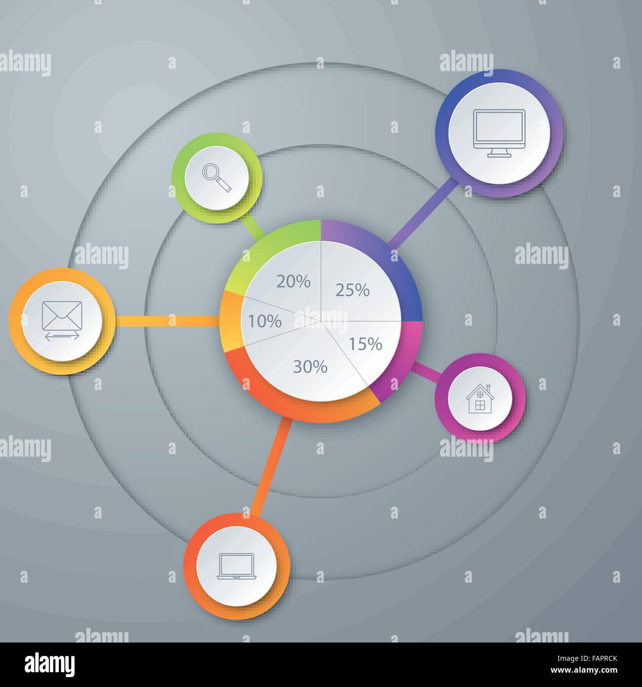 5 Option Menu Elearning Vector illustration infographic five options Stock Vector Image & Art ...