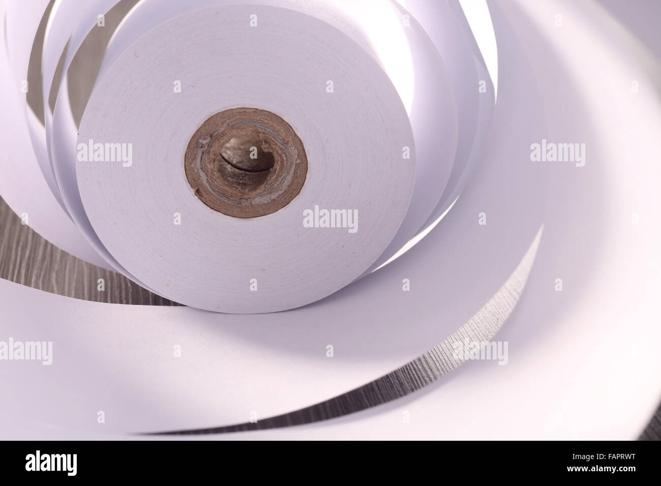 clocse up of the adding machine tape Stock Photo - Alamy