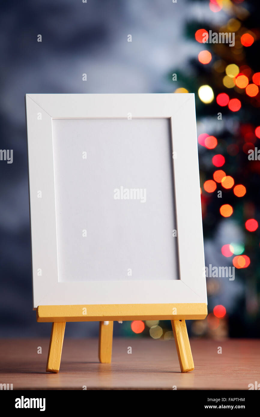 Picture frame with christmas tree Stock Photo Alamy