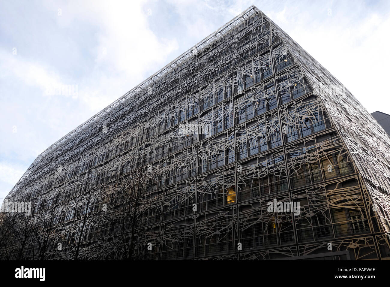 Metal decoration in Art Nouveau style, on building Ministry of Culture and Communication, Paris, France. Stock Photo