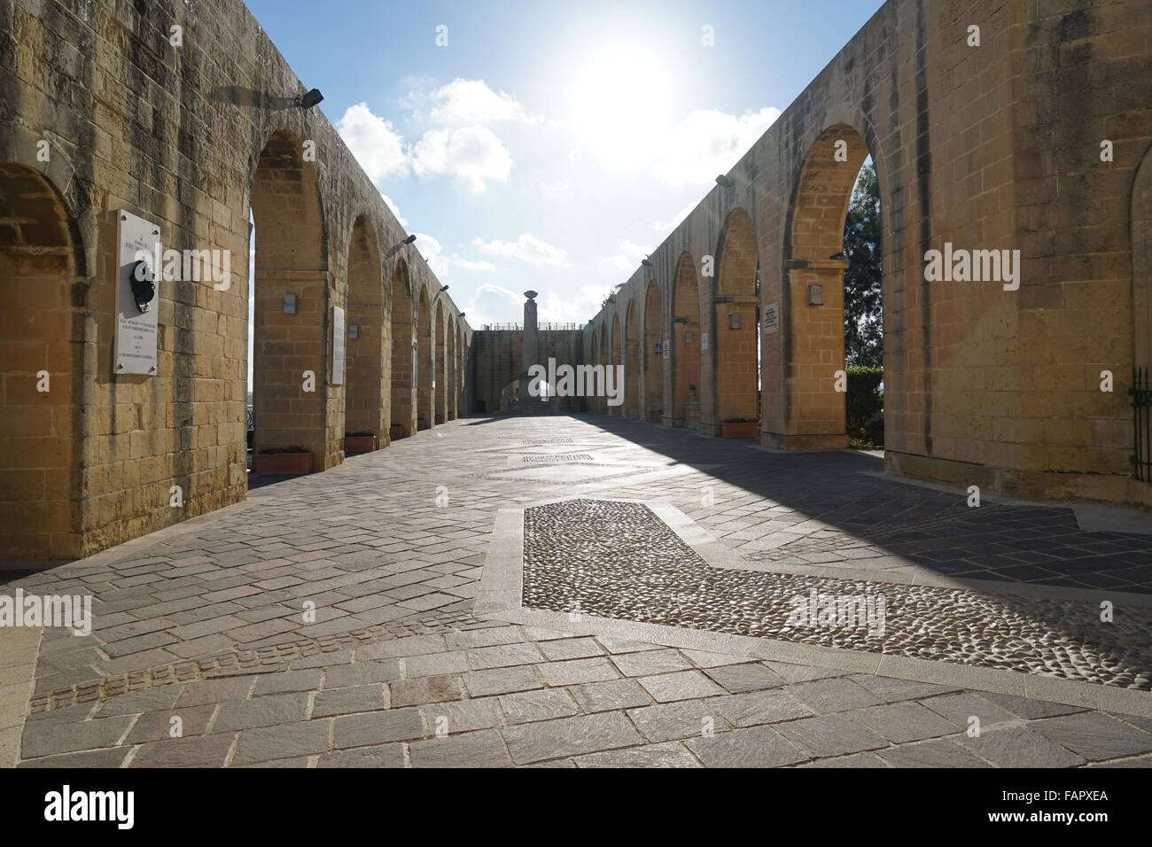 Valletta, Malta by the War Rooms Historical Center Stock Photo