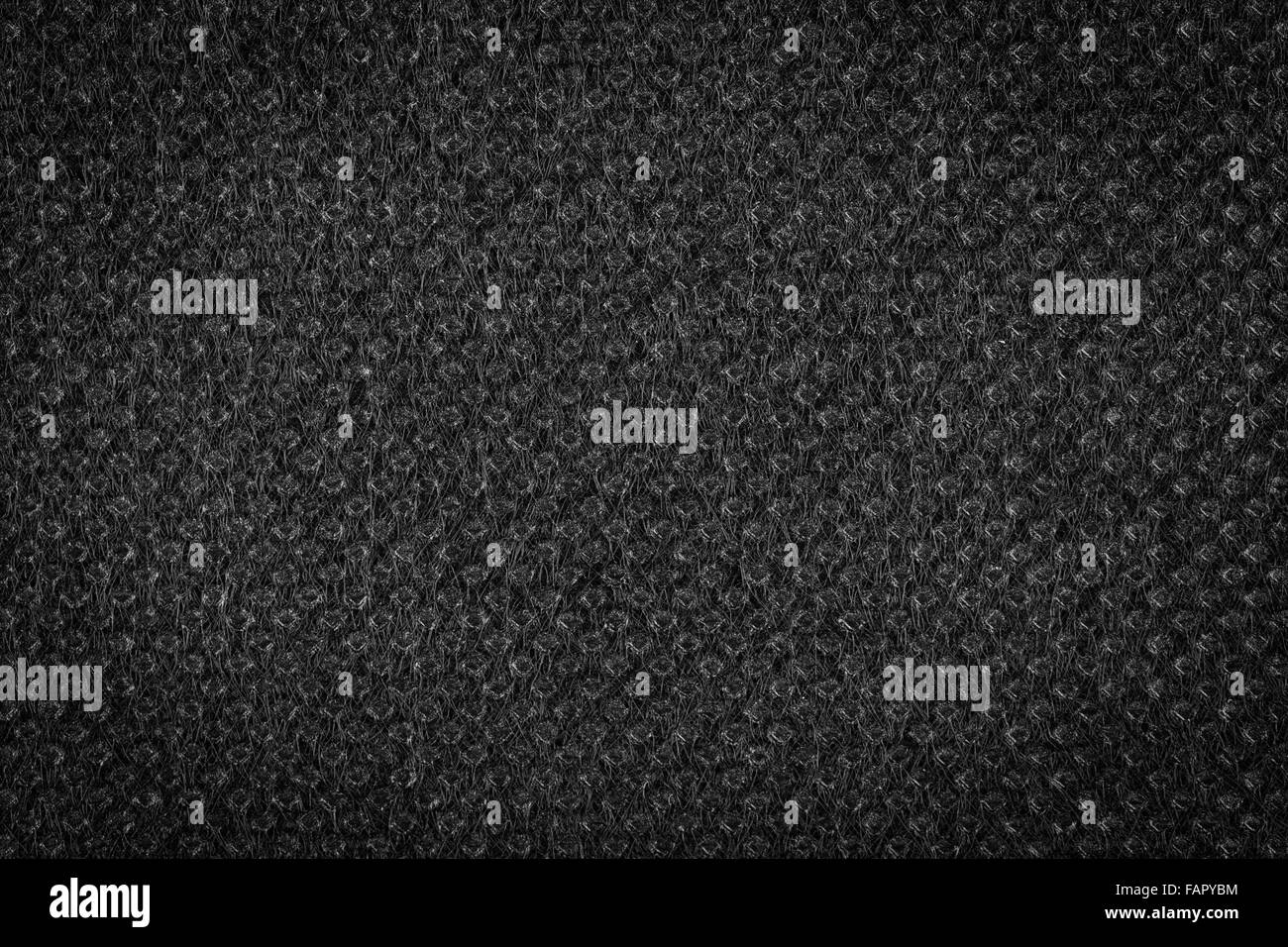 Black plain fabric, textile. Close up shot Stock Photo