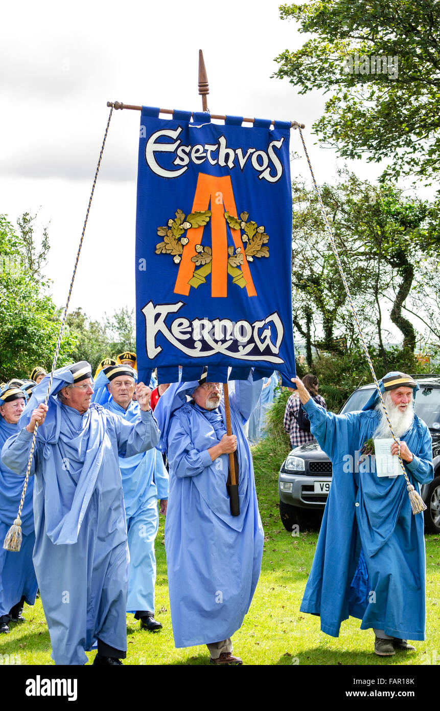 The annual Cornish Gorsedh ceremony held in Cornwall, England, UK, to