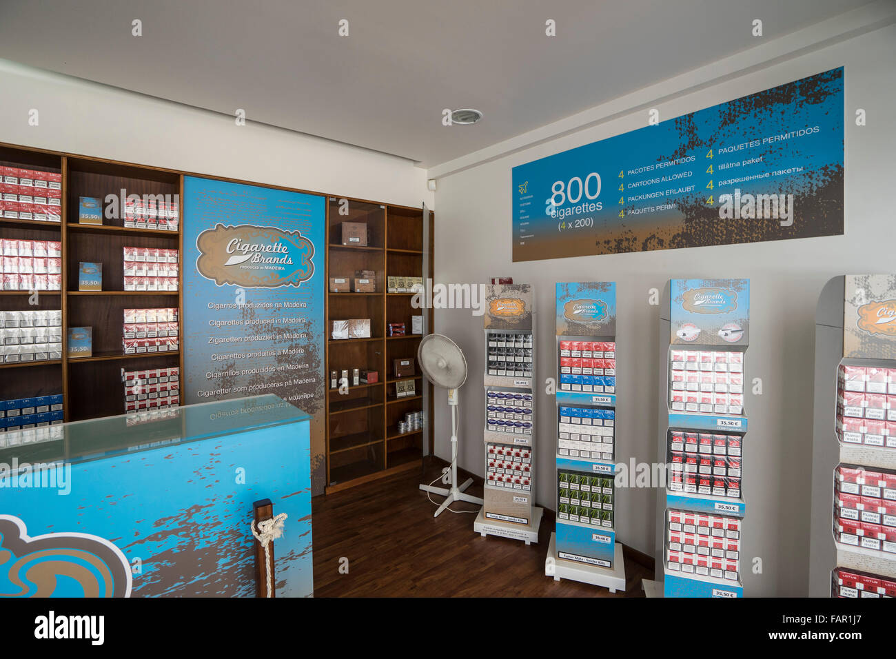 Madeira - state official tobacco shop with locally made products only Stock  Photo