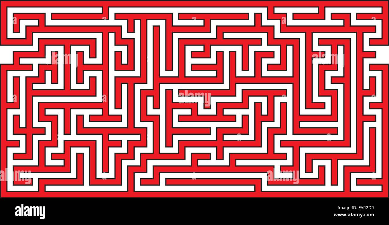 Vector Illustration of Panoramic Maze Stock Vector