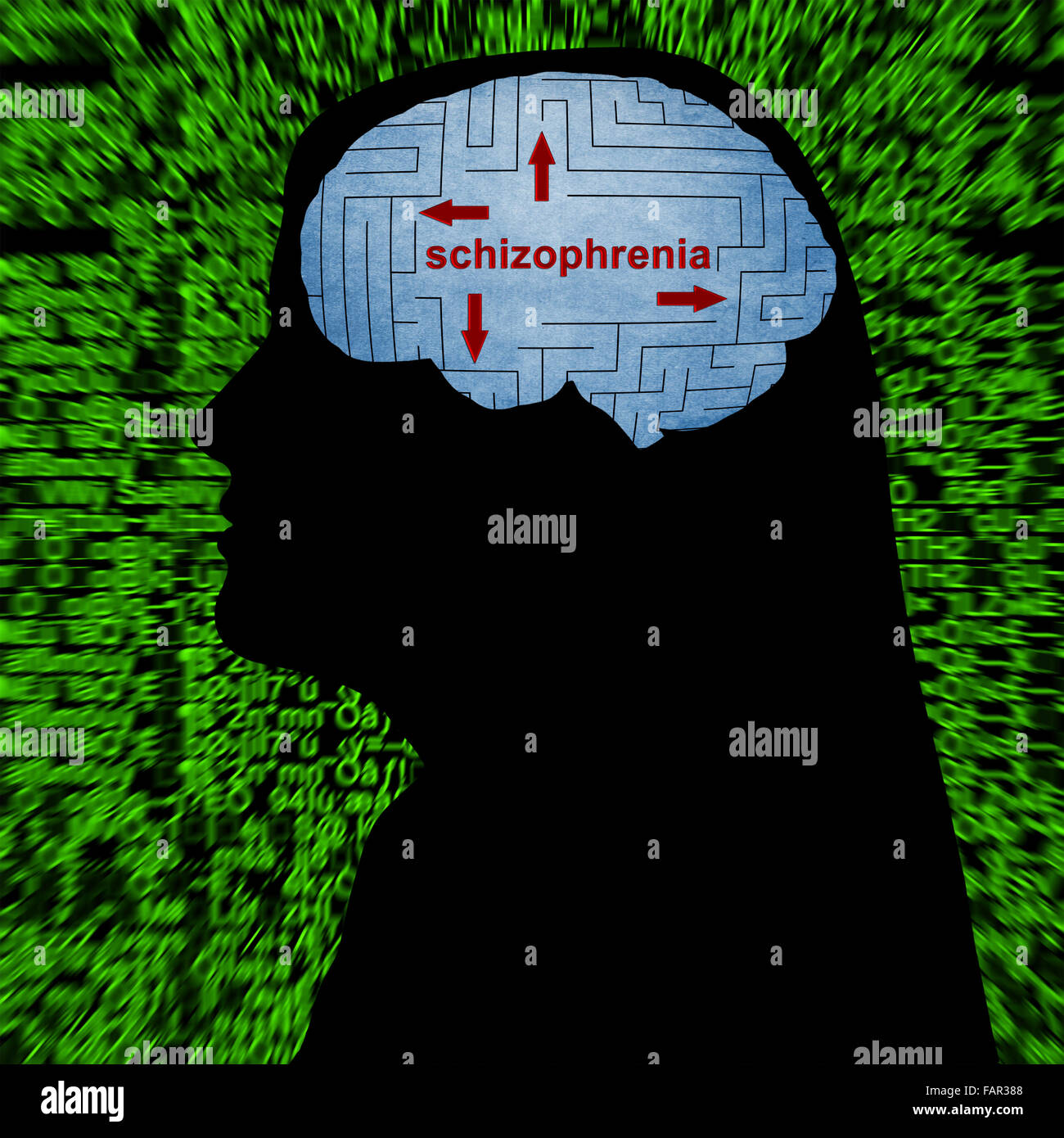 Schizophrenia in mind Stock Photo