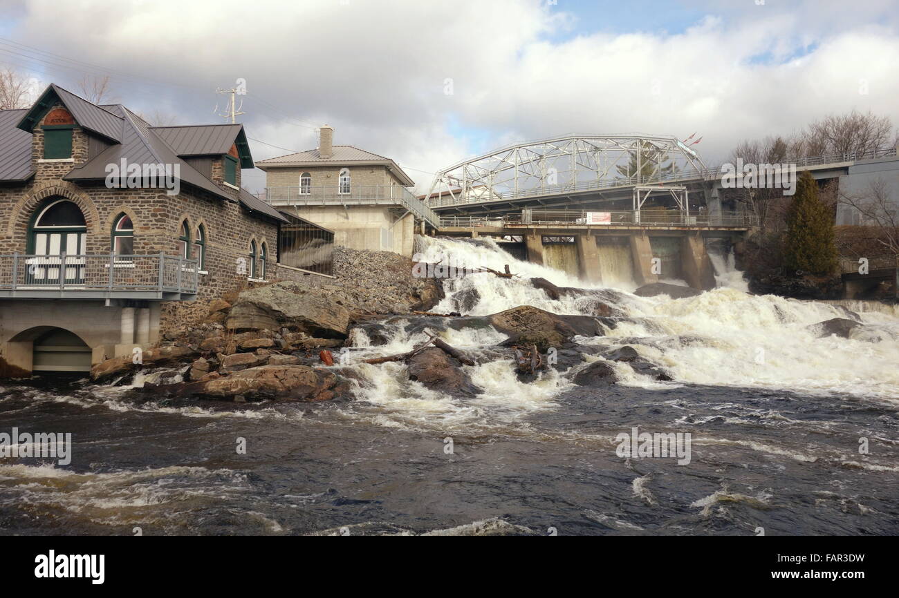 Bracebridge Waterfalls in Ontario Stock Photo