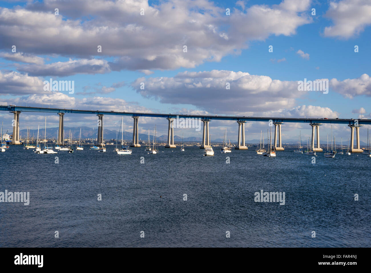 Coronado Bridge, San Diego Bay. Coronado, California, USA. Stock Photo