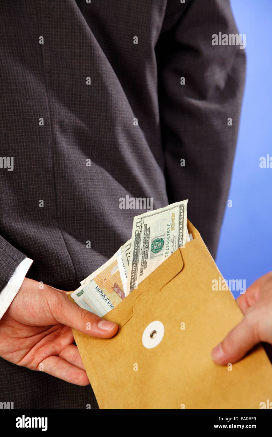 man received money in the envelope Stock Photo Alamy