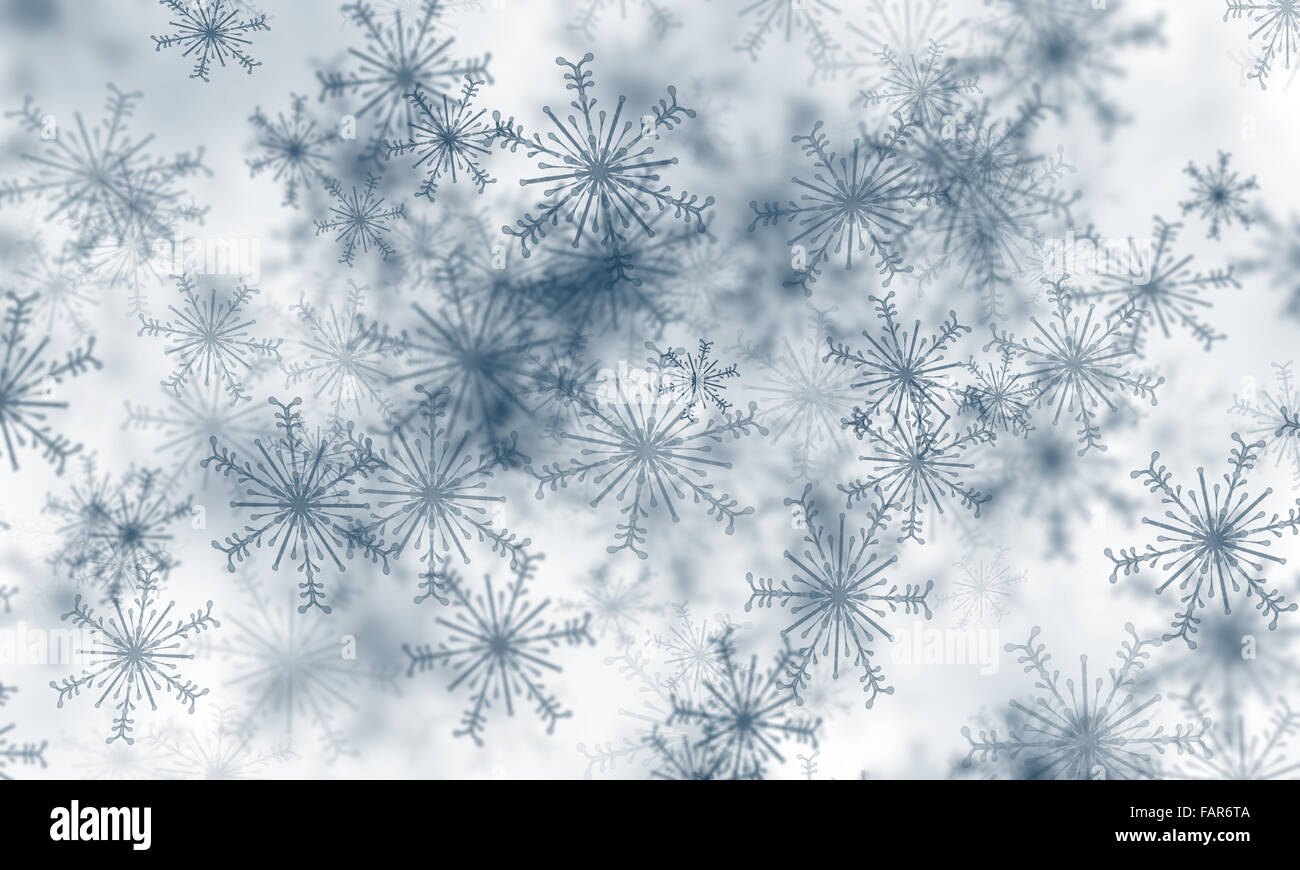 Abstract blue snowflakes Christmas background Stock Photo - Alamy