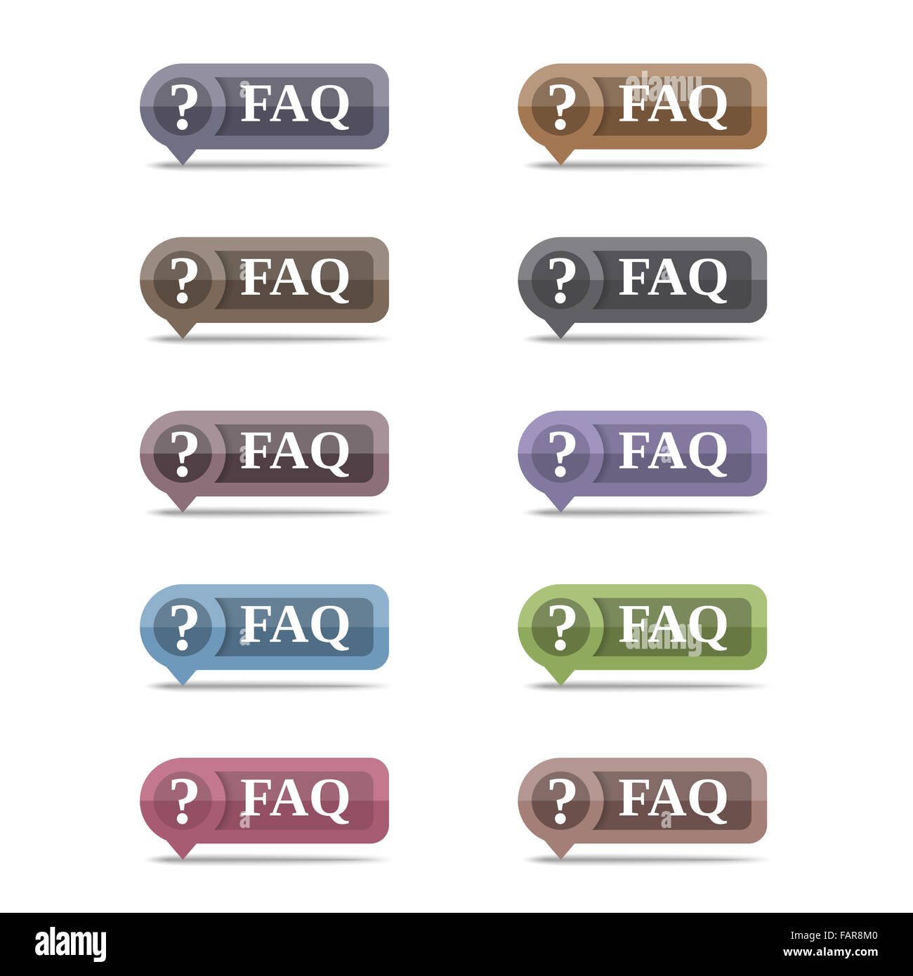 FAQ Symbols set Stock Photo - Alamy