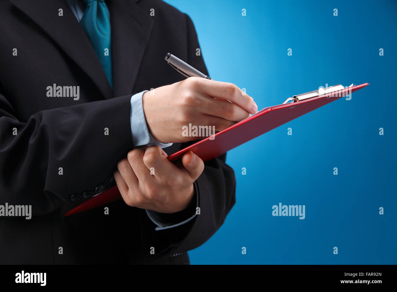 stock image of the man filling of form Stock Photo - Alamy