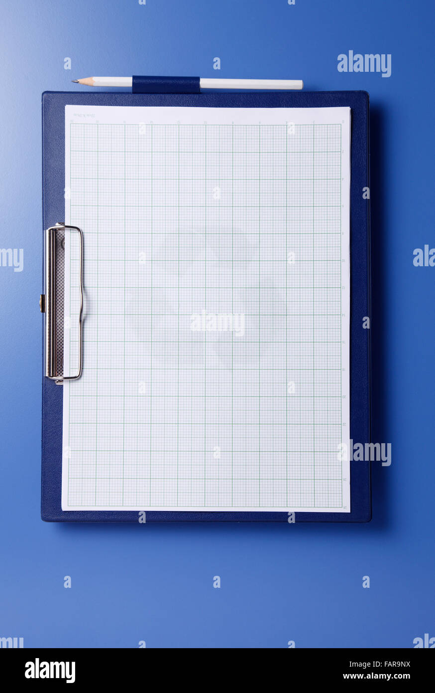Dark blue clipboard isolated on the blue background Stock Photo - Alamy