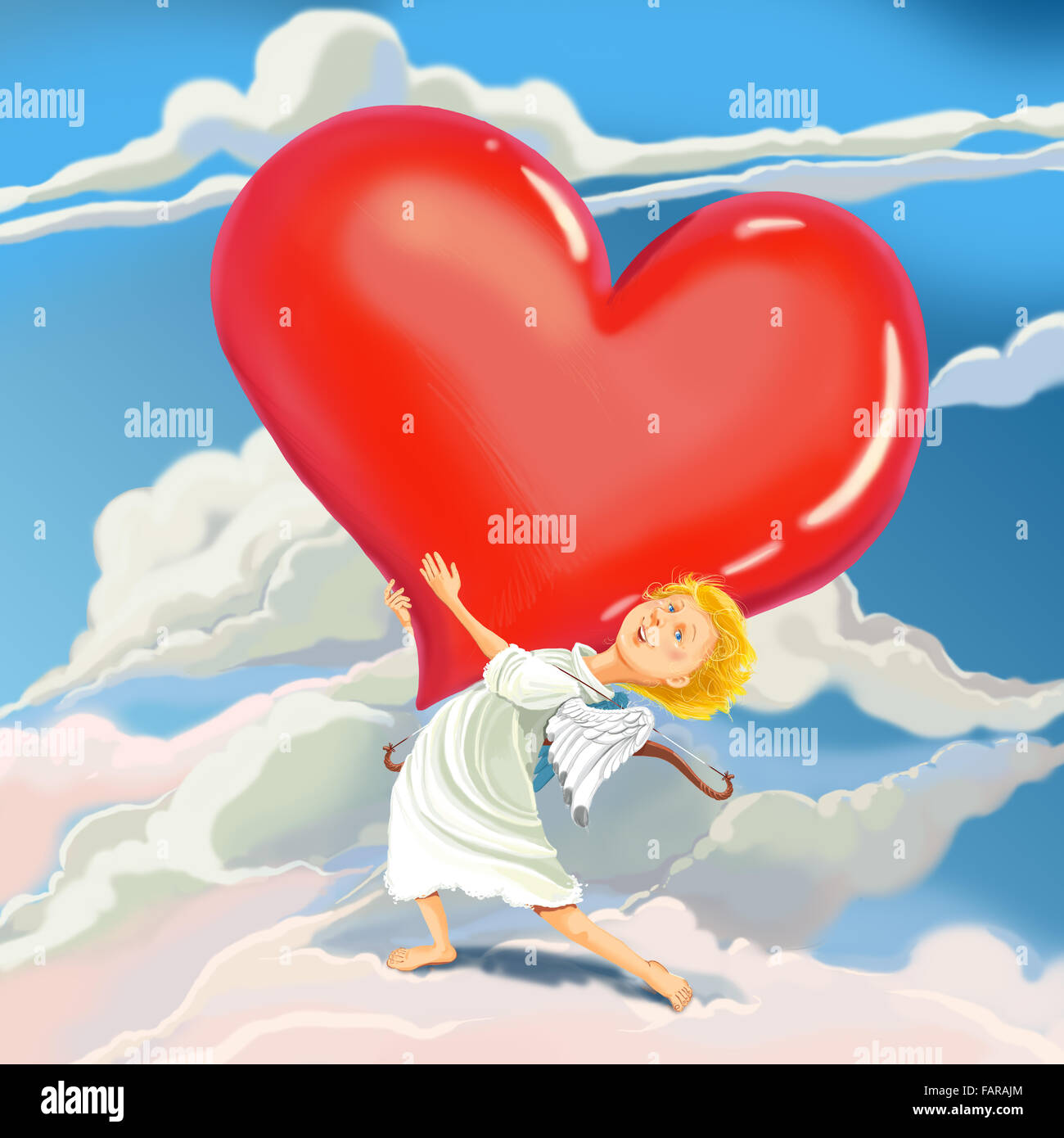 Cupid heart cute little angel hi res stock photography and images Alamy